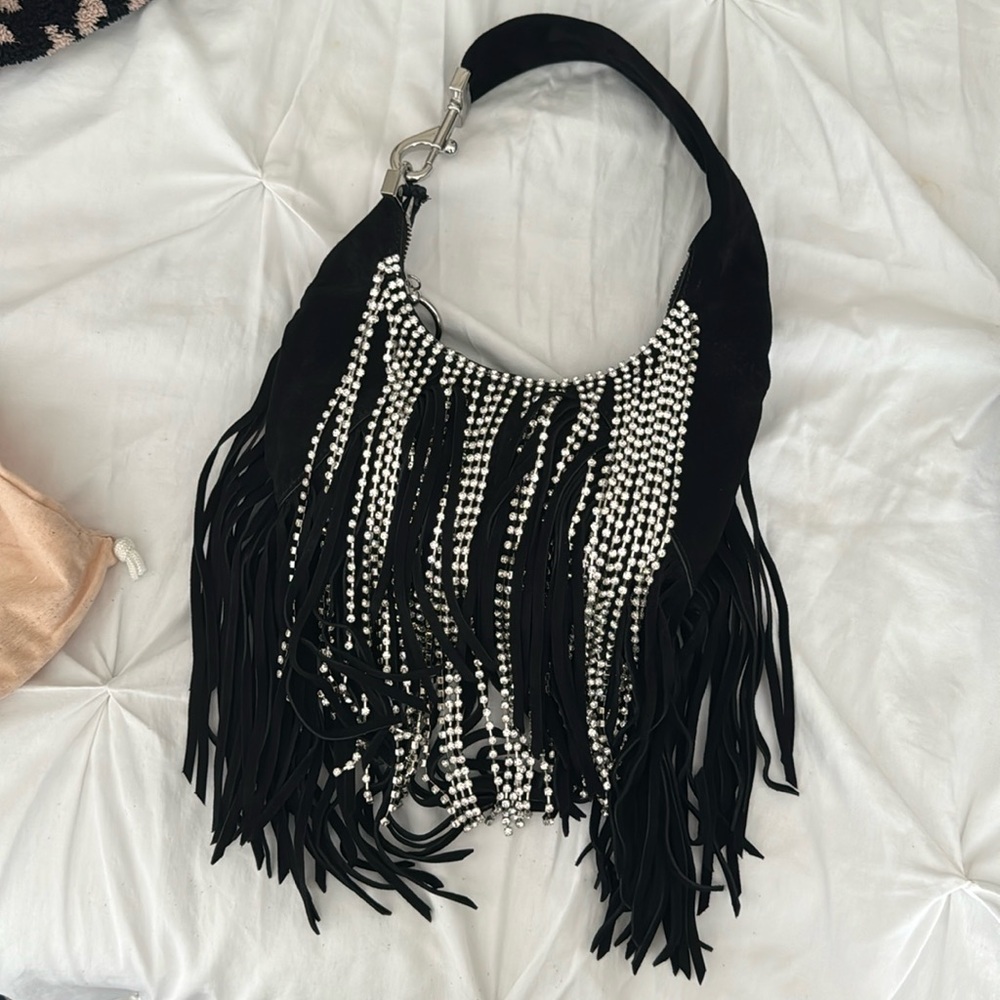 Crystal fringe bag